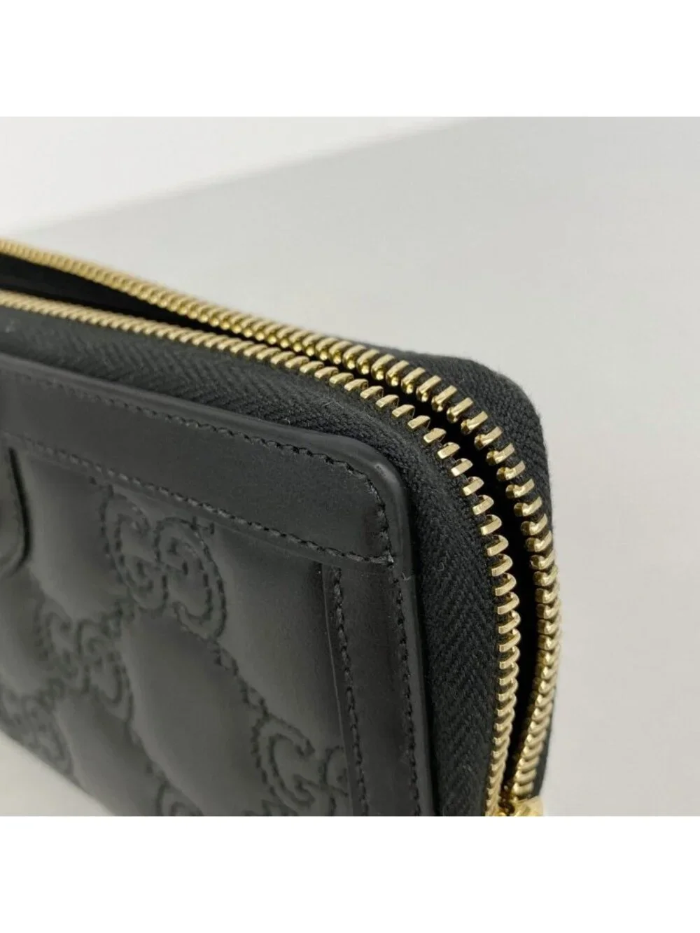 Gucci Wallet Leather Black Gold - Picture 5 of 6
